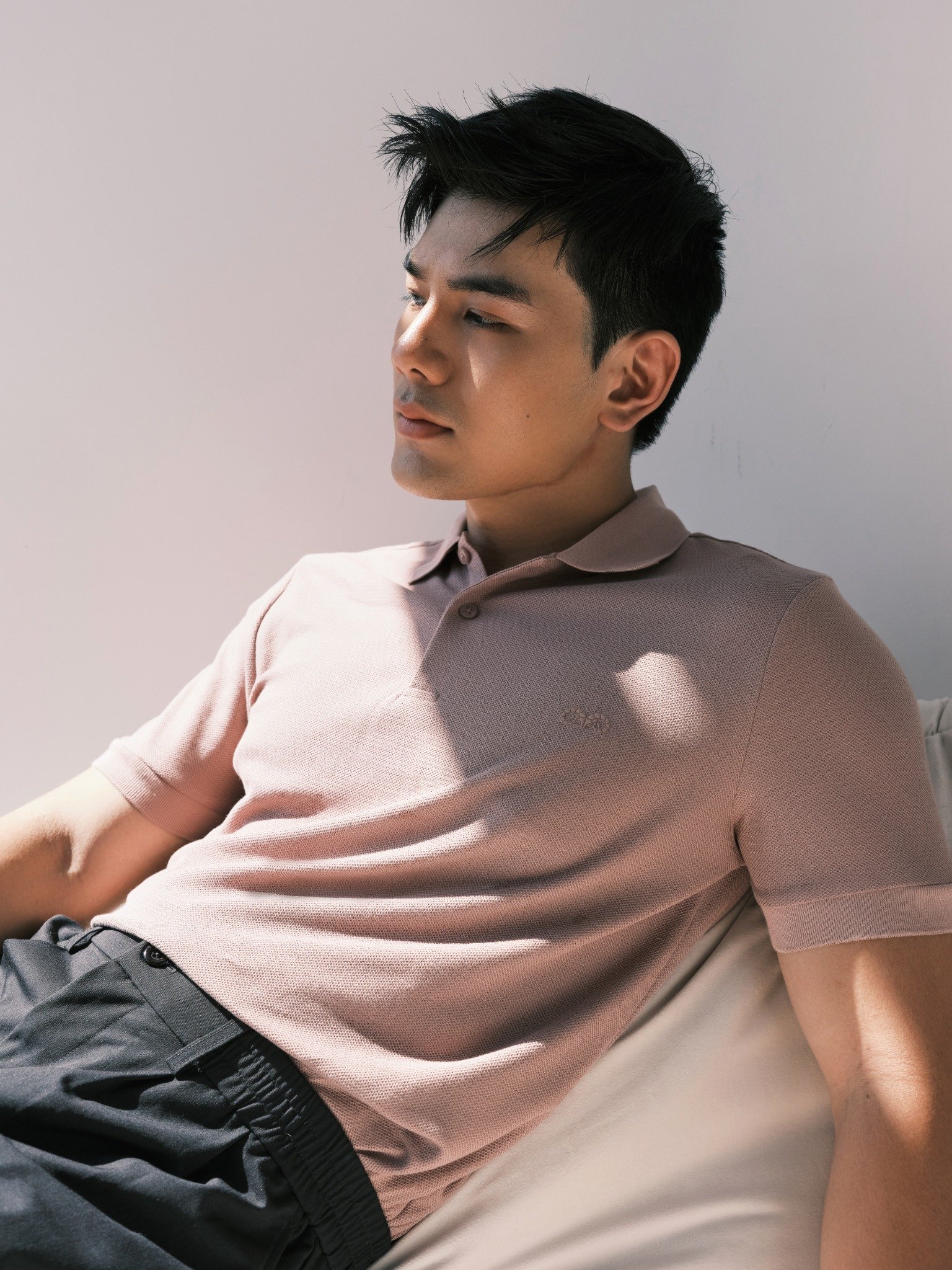 AG02 SIGNATURE SLIMFIT POLO - DUSKY PINK