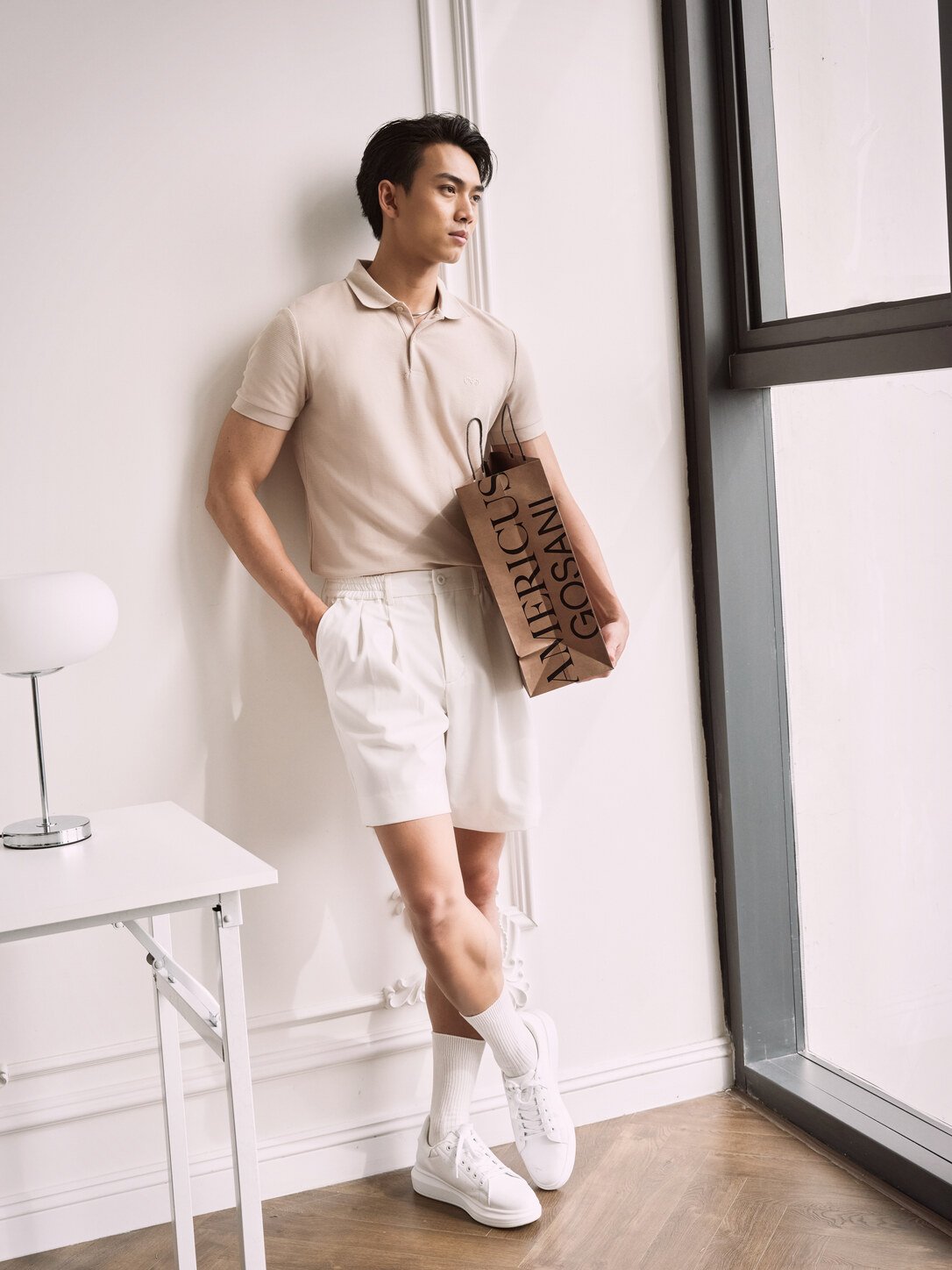 AG02 SIGNATURE SLIMFIT POLO - BEIGE