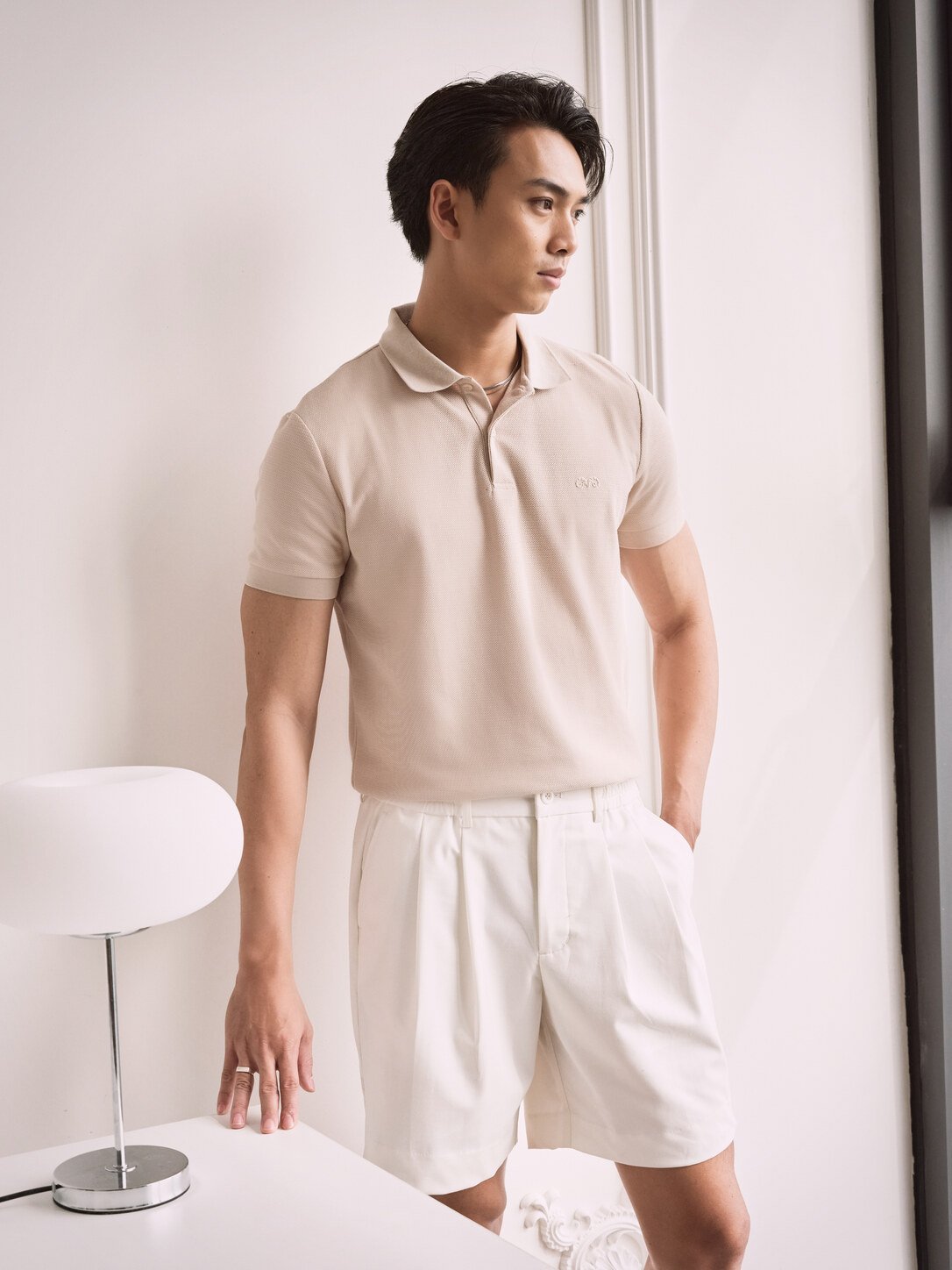 AG02 SIGNATURE SLIMFIT POLO - BEIGE