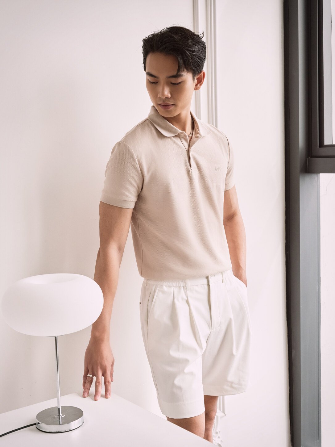 AG02 SIGNATURE SLIMFIT POLO - BEIGE