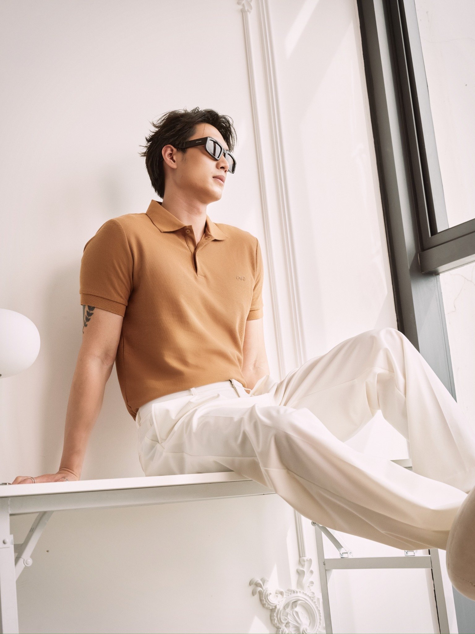 AG02 SIGNATURE SLIMFIT POLO - BROWN