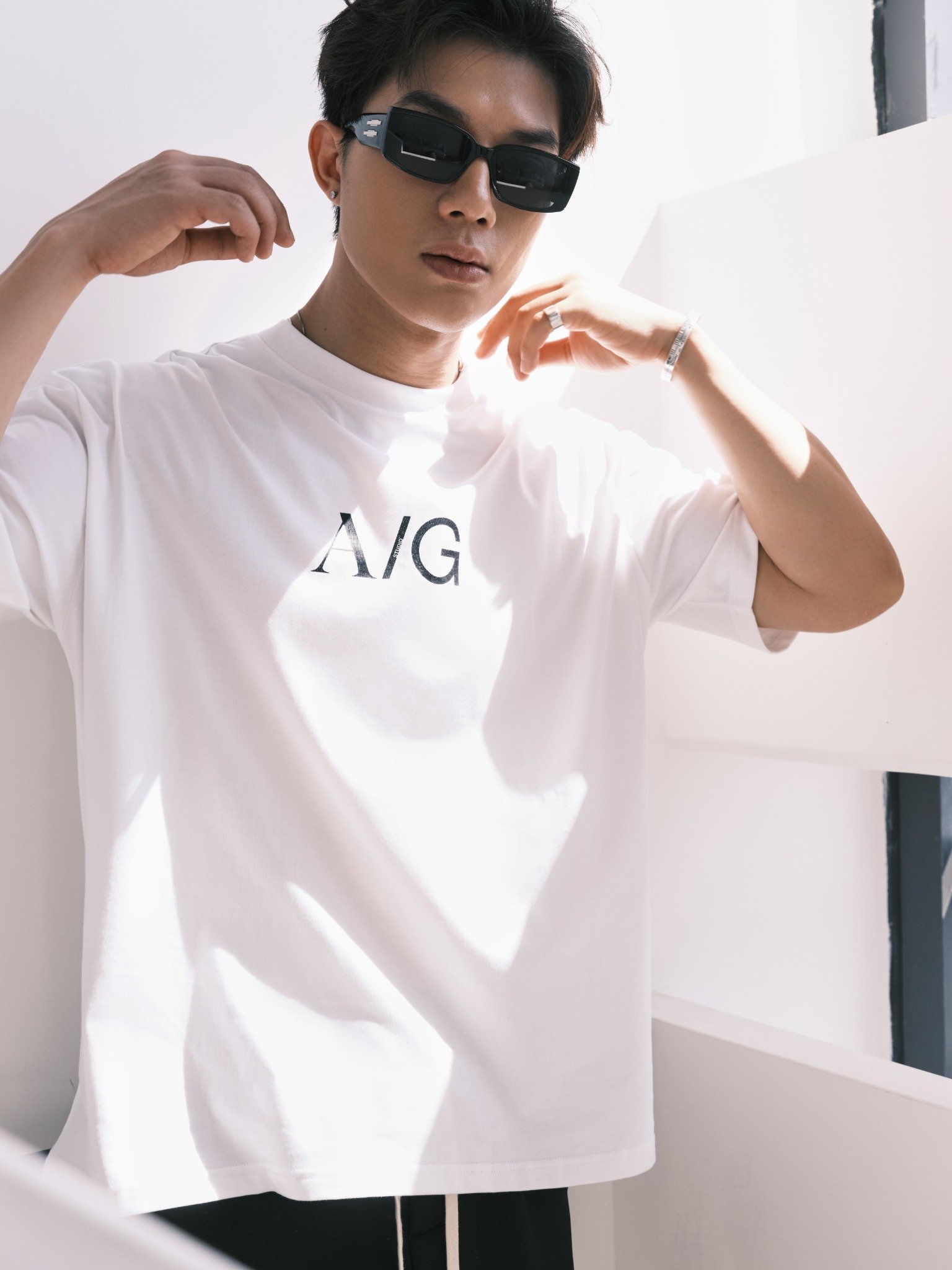 T738 FACTORY LOOSE FIT BIG LOGO T-SHIRT - WHITE