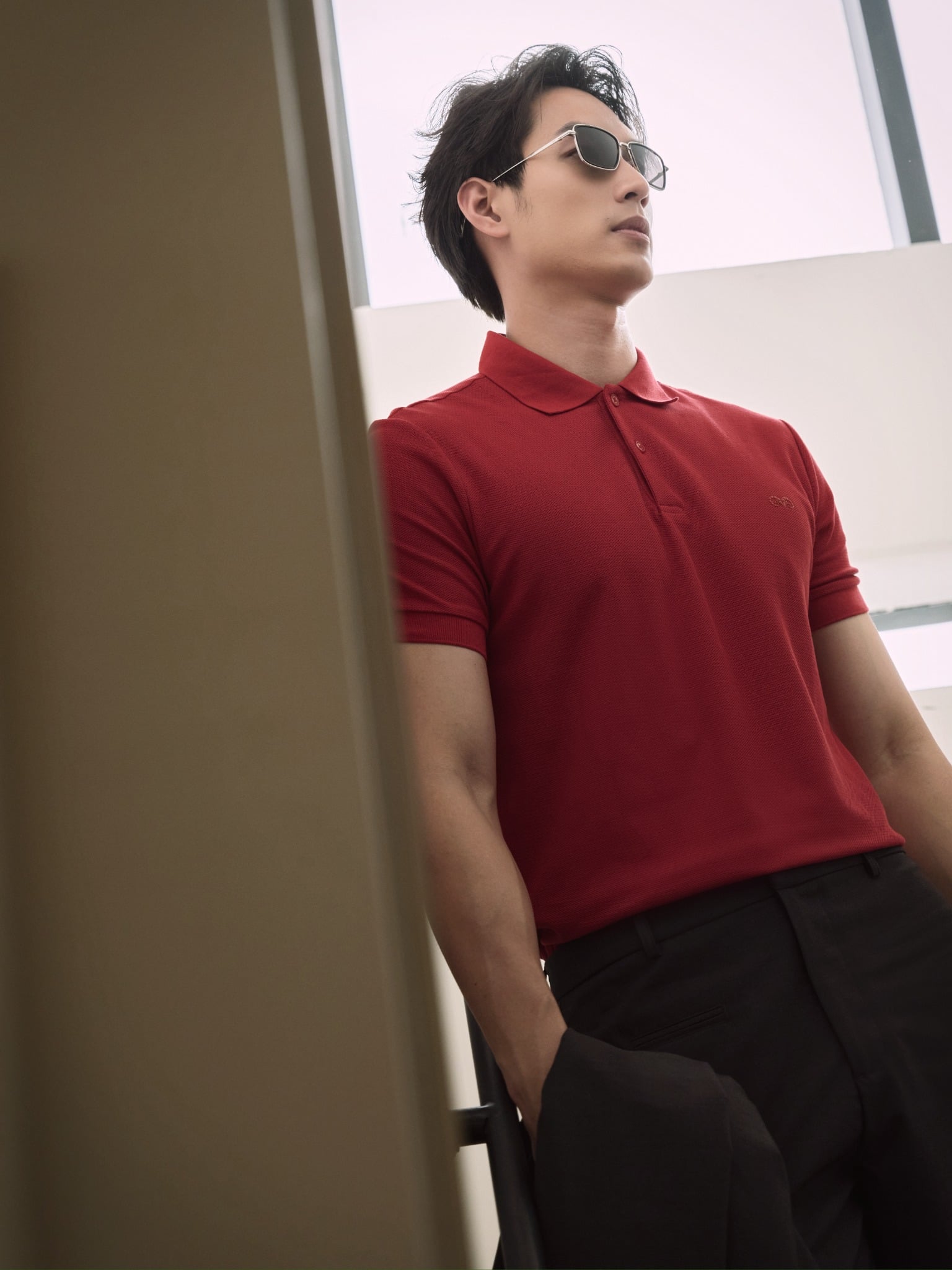 AG02 SIGNATURE SLIMFIT POLO - RED