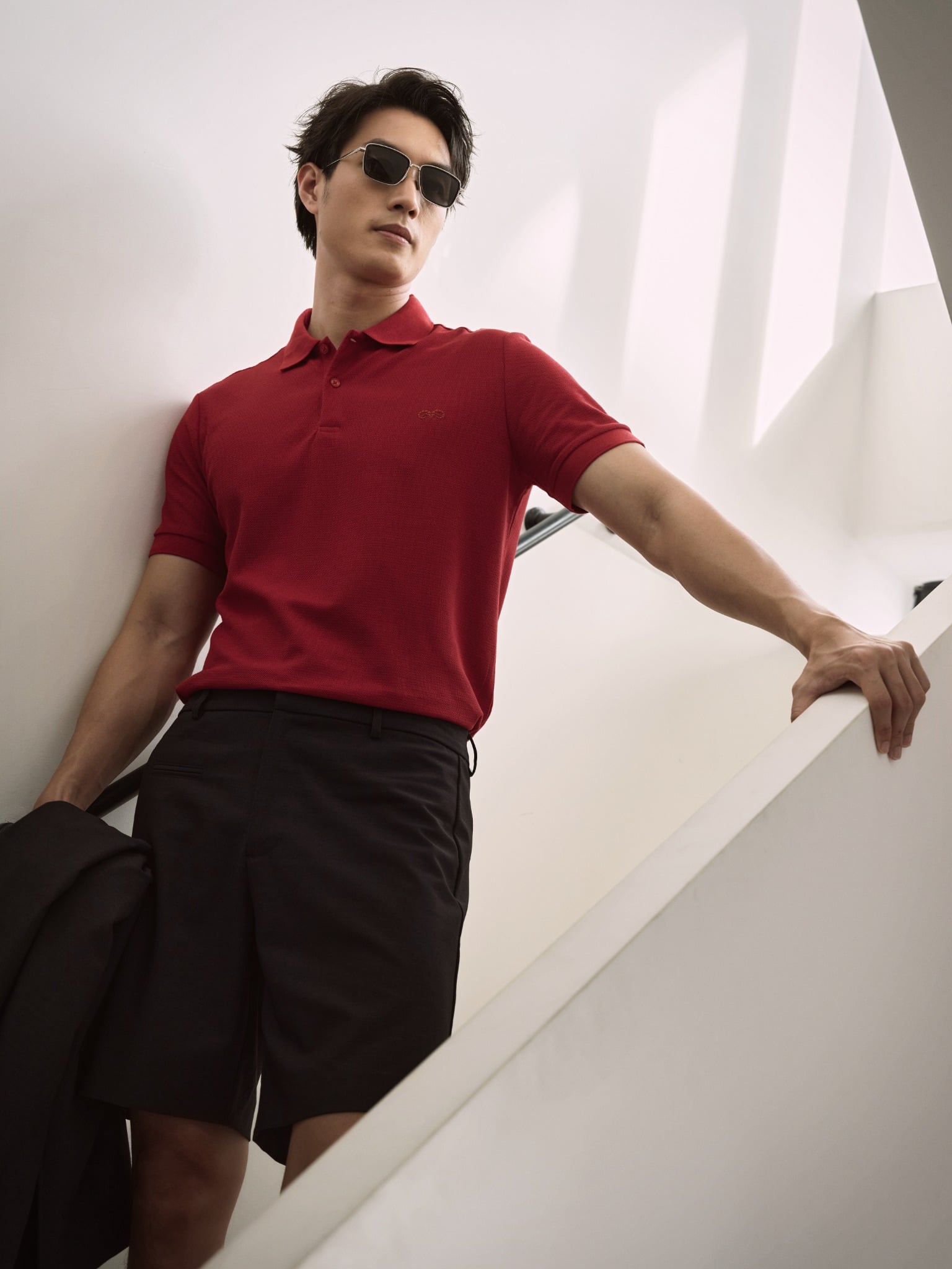 AG02 SIGNATURE SLIMFIT POLO - RED