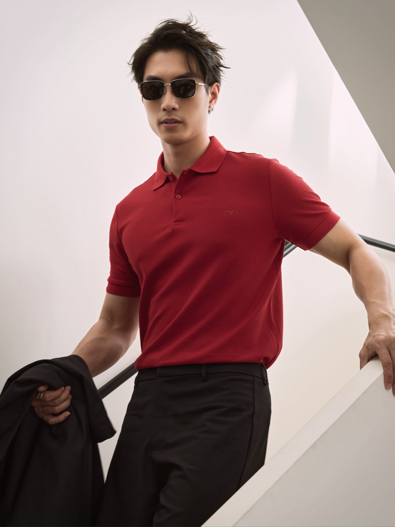 AG02 SIGNATURE SLIMFIT POLO - RED