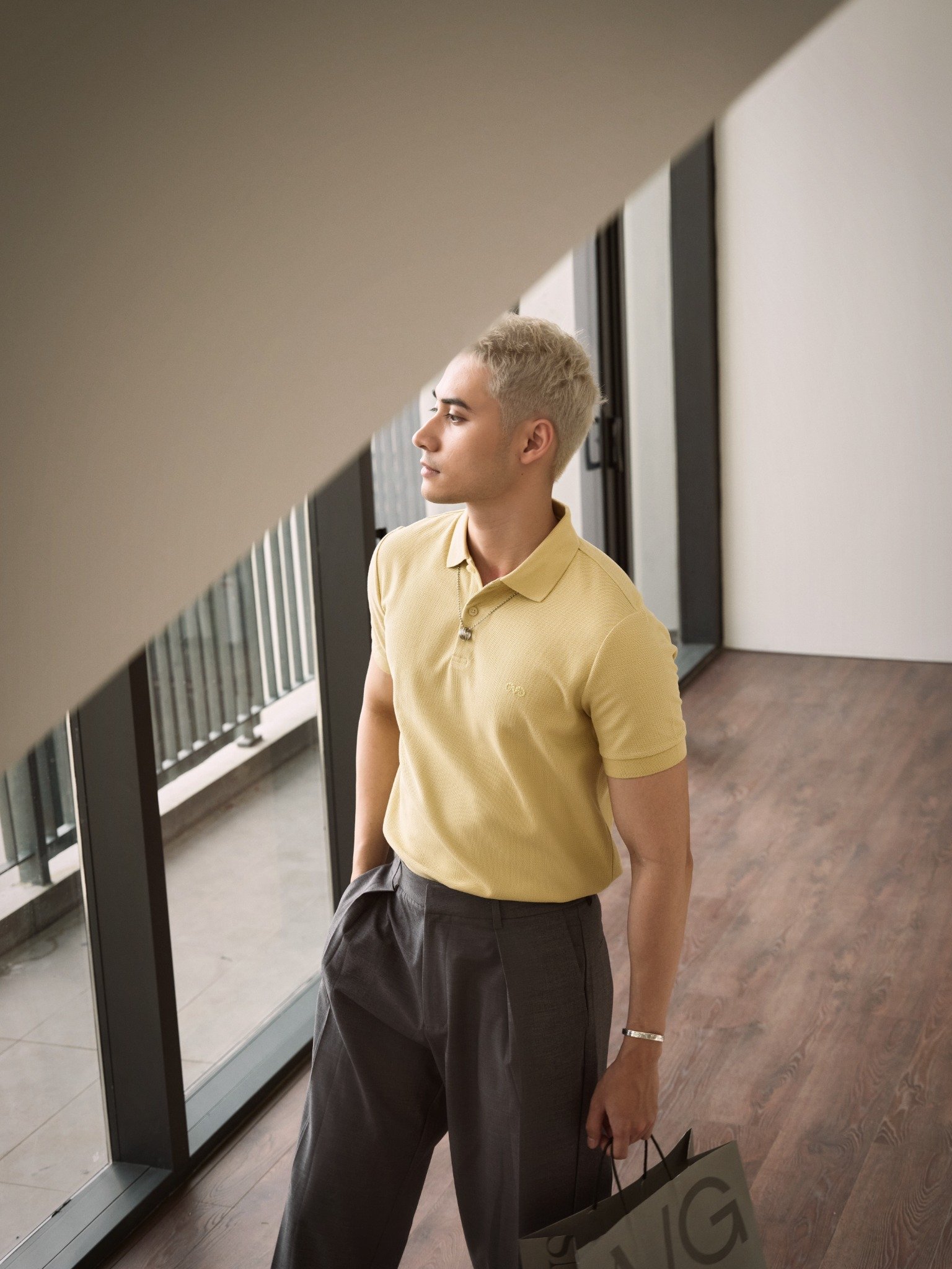 AG02 SIGNATURE SLIMFIT POLO - MELLOW YELLOW