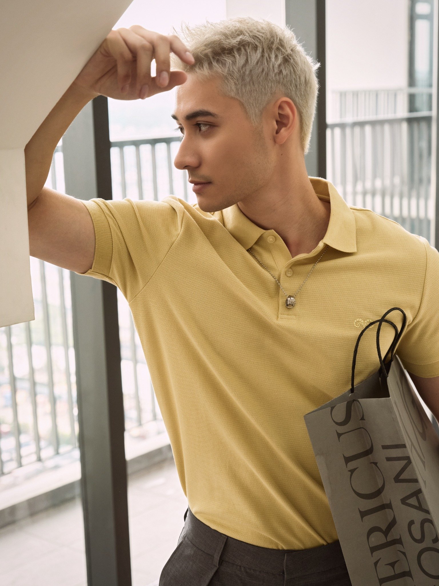 AG02 SIGNATURE SLIMFIT POLO - MELLOW YELLOW