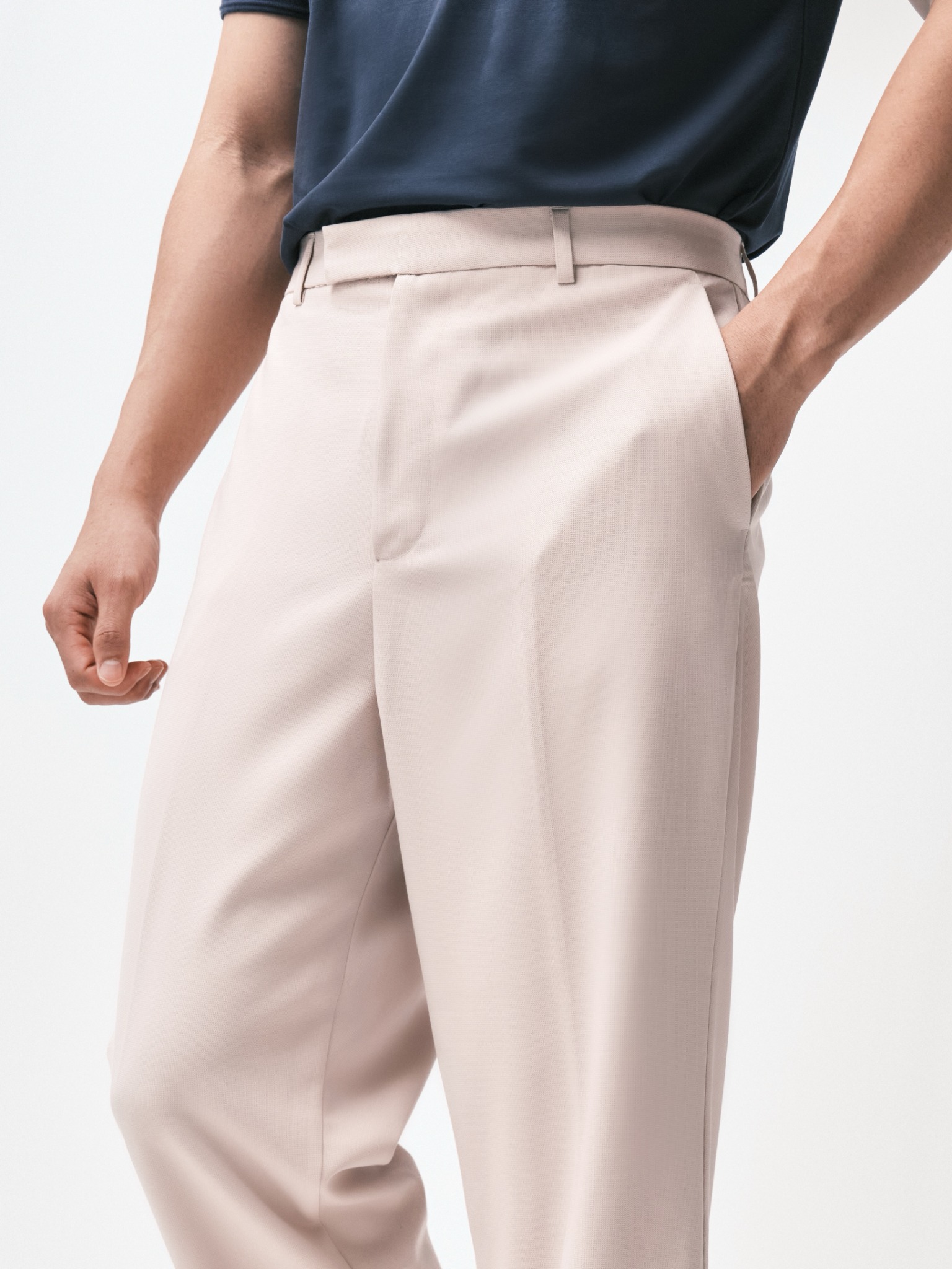 AG008 PREMIUM REGULAR FIT NEW TROUSERS - OFF WHITE