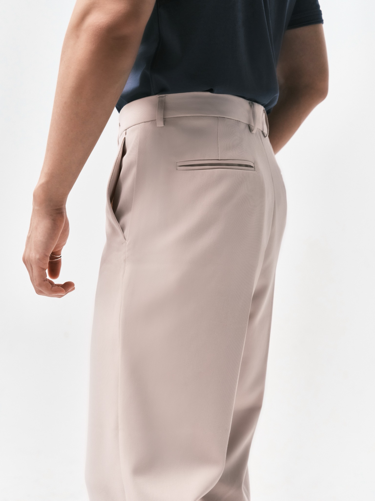 AG008 PREMIUM REGULAR FIT NEW TROUSERS - OFF WHITE