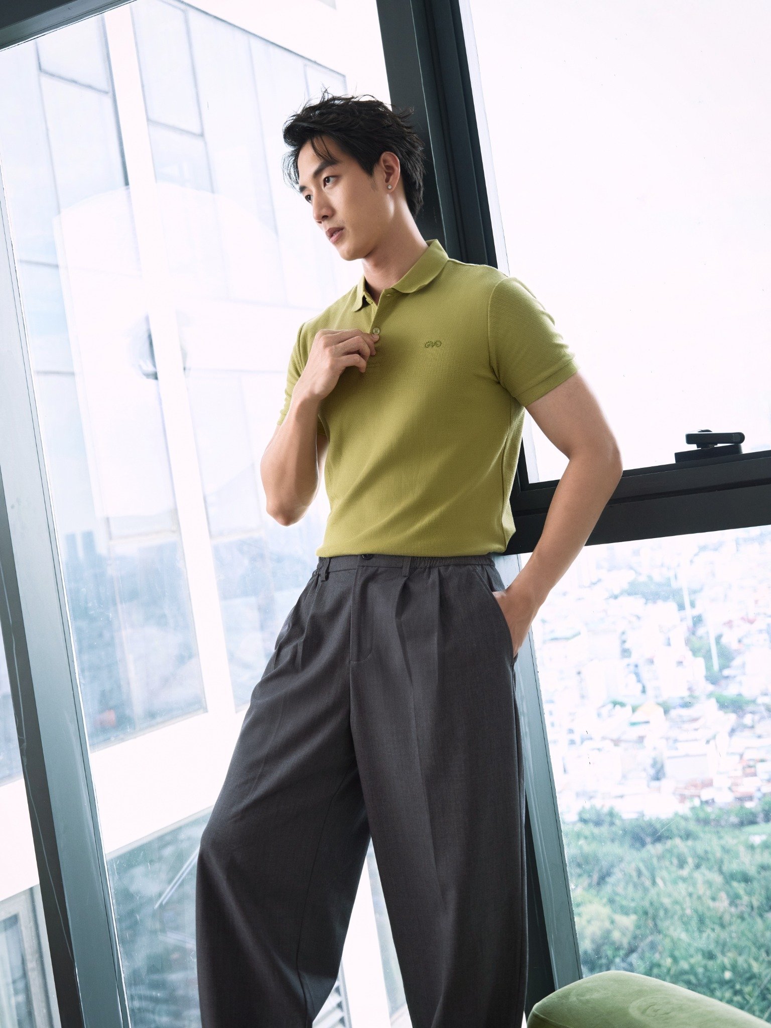AG02 SIGNATURE SLIMFIT POLO - DARK YELLOW