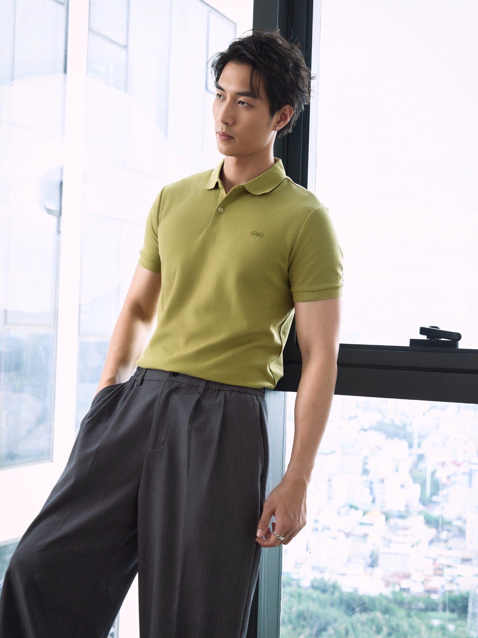 AG02 SIGNATURE SLIMFIT POLO - DARK YELLOW