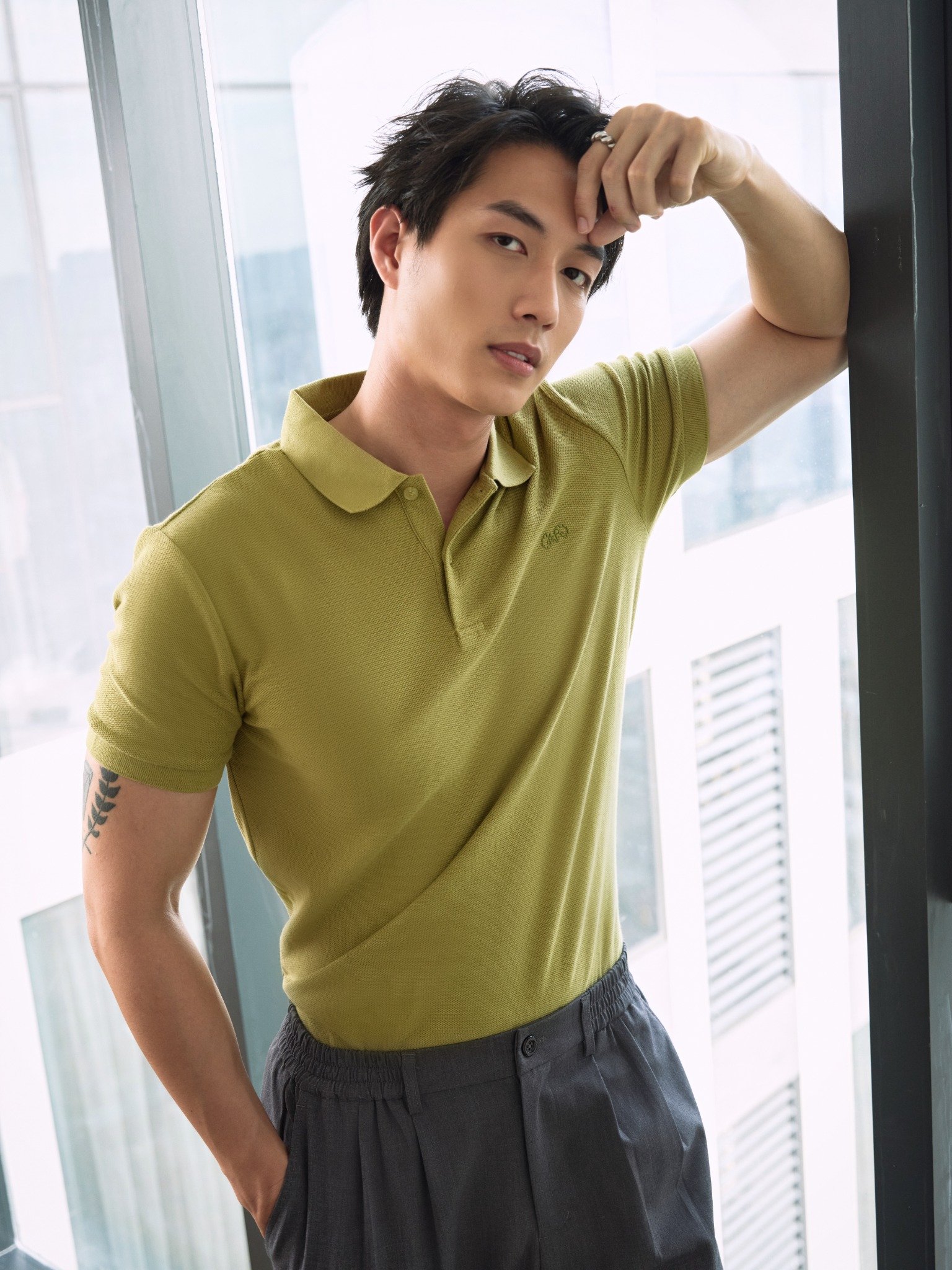 AG02 SIGNATURE SLIMFIT POLO - DARK YELLOW