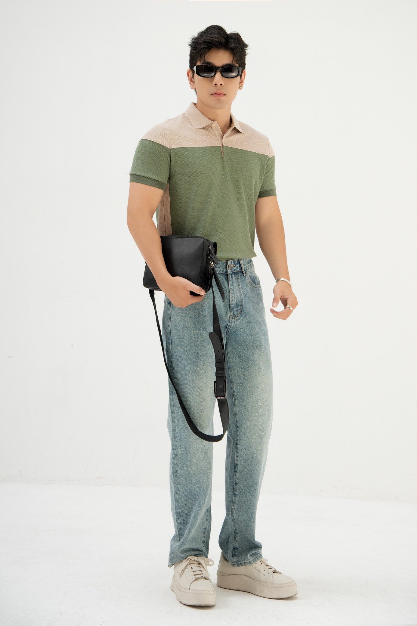 AG63 PREMIUM SLIMFIT MIXED COLOR POLO - GREEN