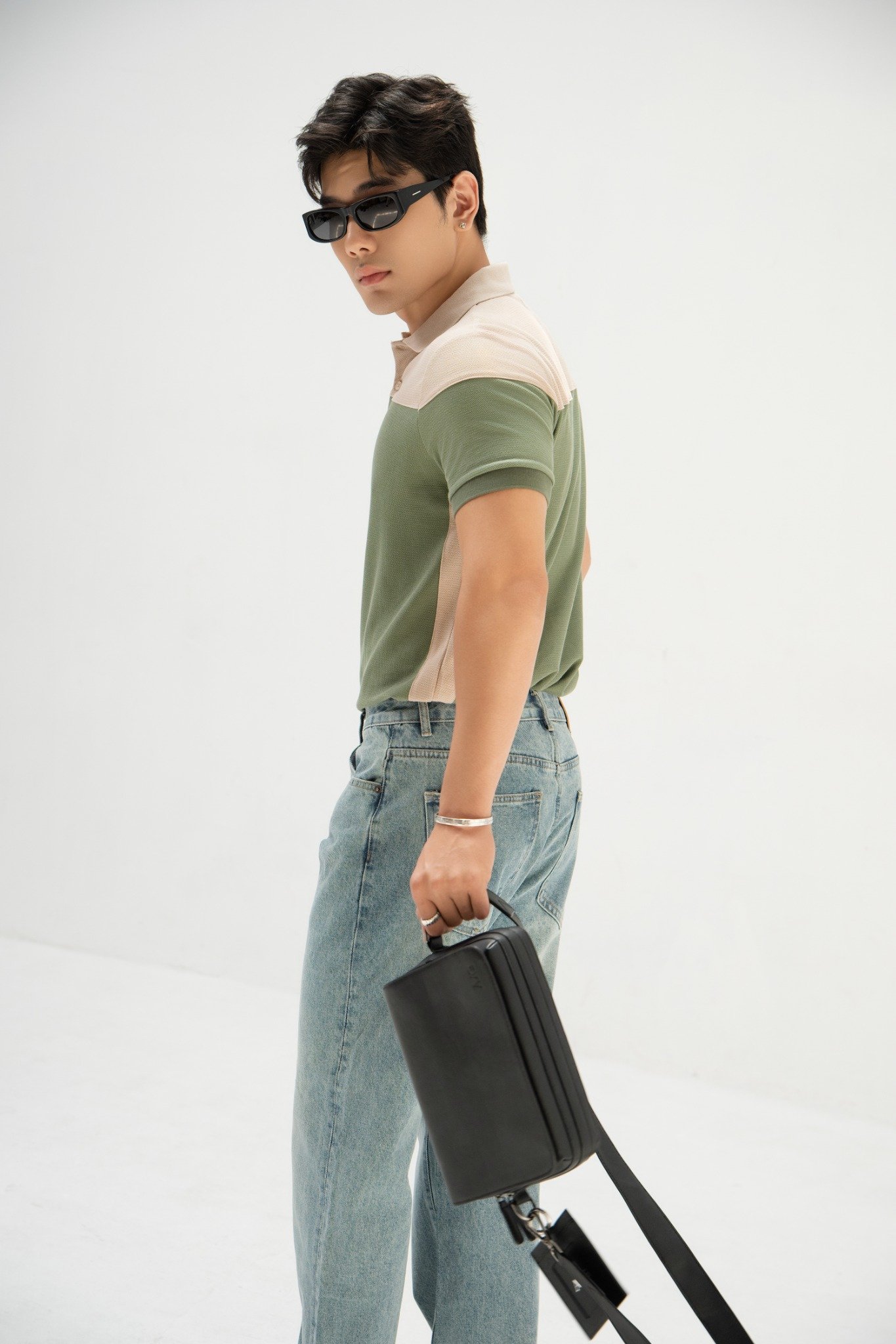 AG63 PREMIUM SLIMFIT MIXED COLOR POLO - GREEN