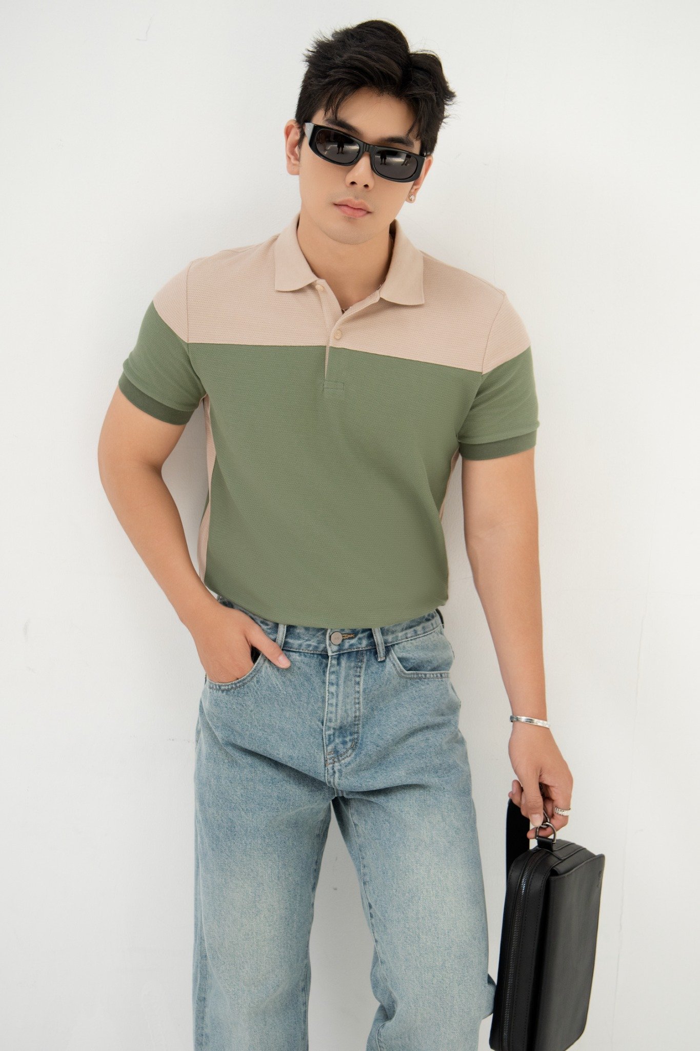 AG63 PREMIUM SLIMFIT MIXED COLOR POLO - GREEN