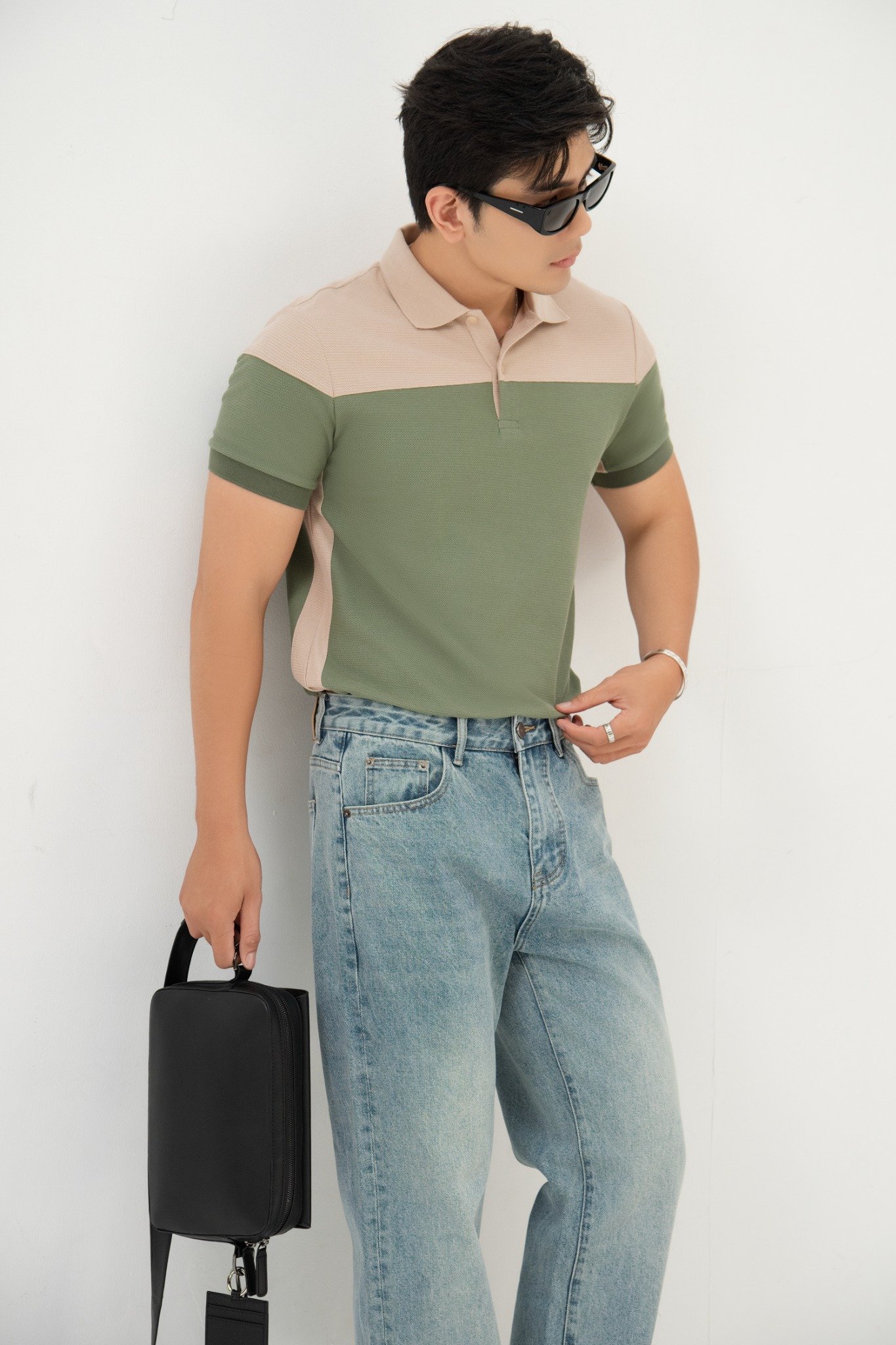 AG63 PREMIUM SLIMFIT MIXED COLOR POLO - GREEN