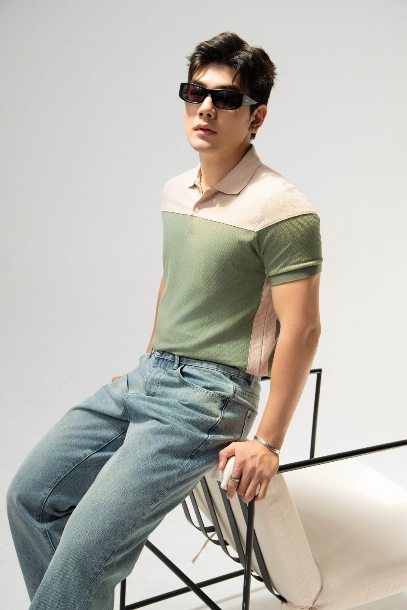 AG63 PREMIUM SLIMFIT MIXED COLOR POLO - GREEN