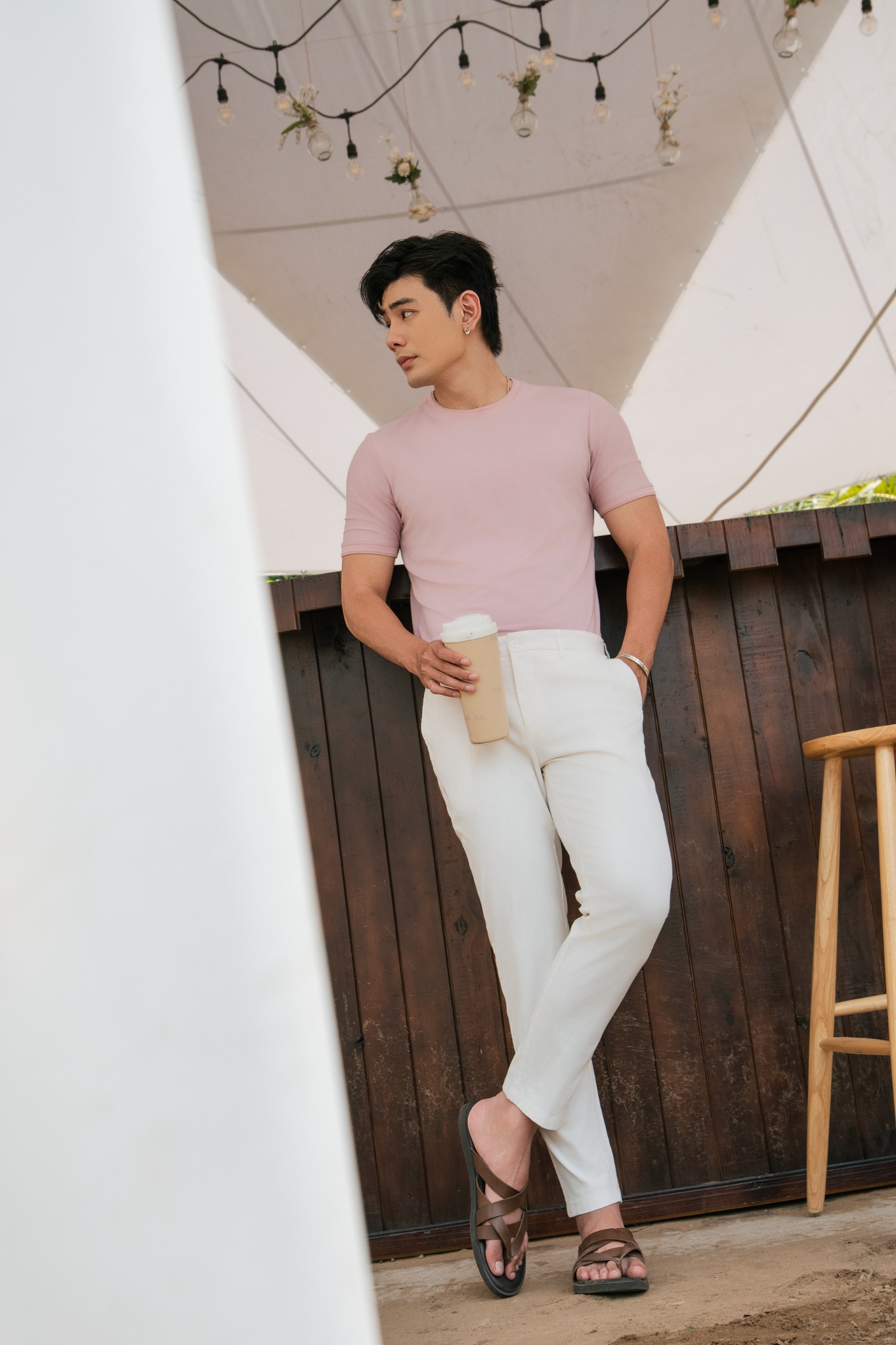 AG080 PREMIUM REGULAR FIT BASIC T-SHIRT - PINK