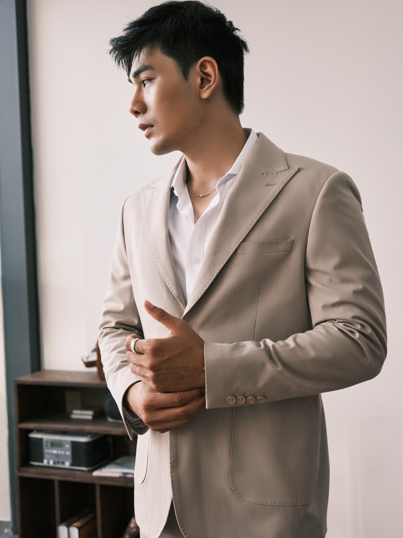 AG61 PREMIUM SLIMFIT VEST - BEIGE