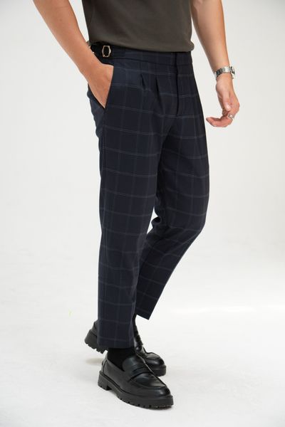  AG05 PREMIUM SLIMFIT SIDETAB TROUSERS - DARK BLUE