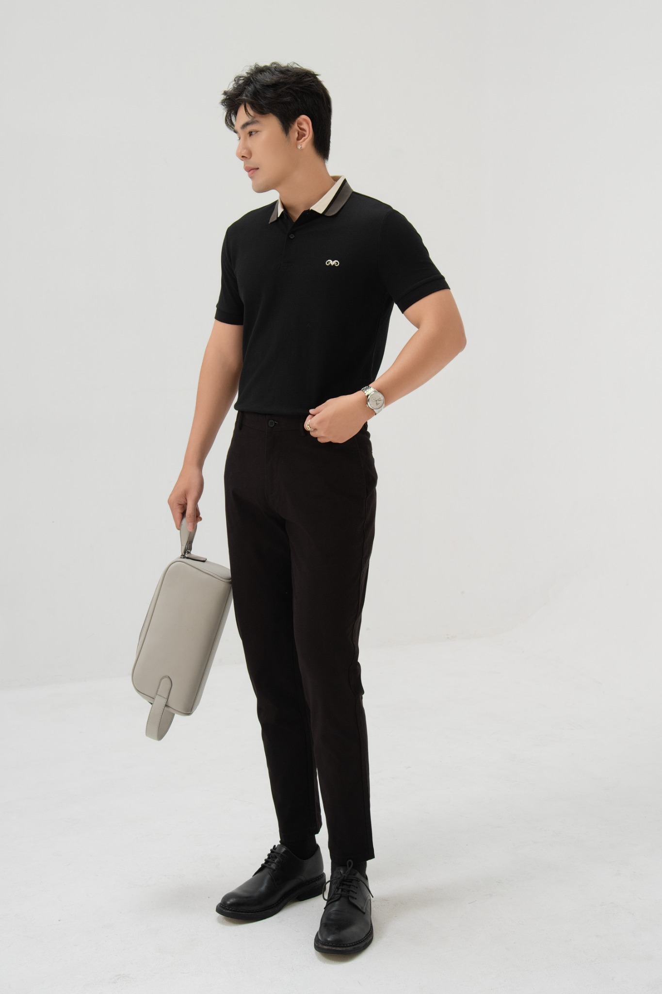 AG79 PREMIUM SLIMFIT POLO - BLACK