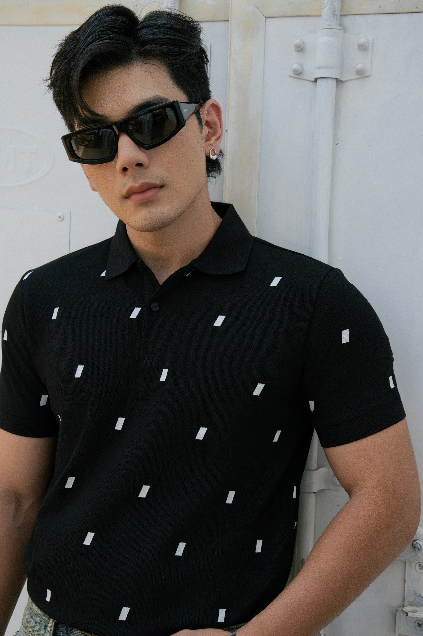 AG73 PREMIUM SLIMFIT DETAIL POLO - BLACK