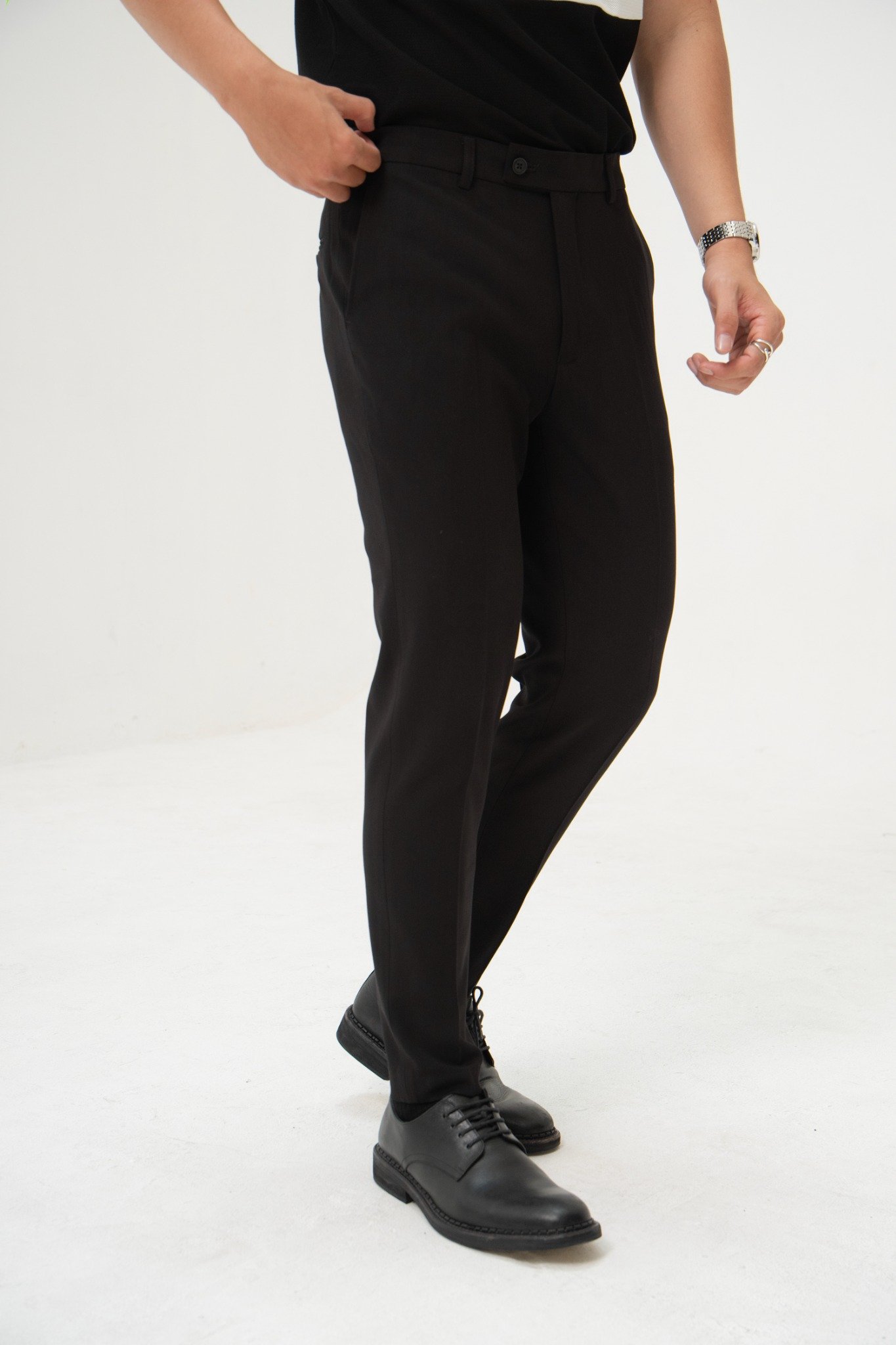 AG66 FACTORY SLIMFIT BASIC TROUSERS - BLACK