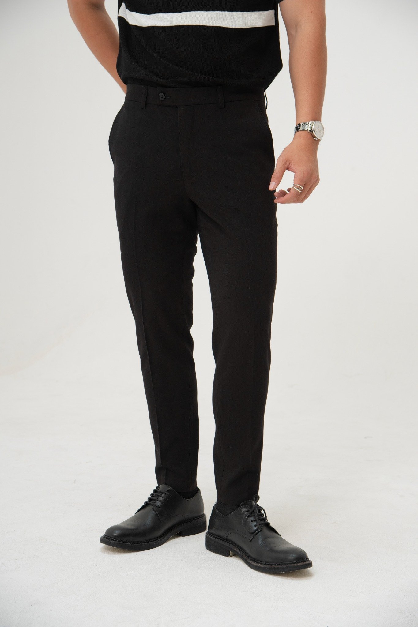 AG66 FACTORY SLIMFIT BASIC TROUSERS - BLACK