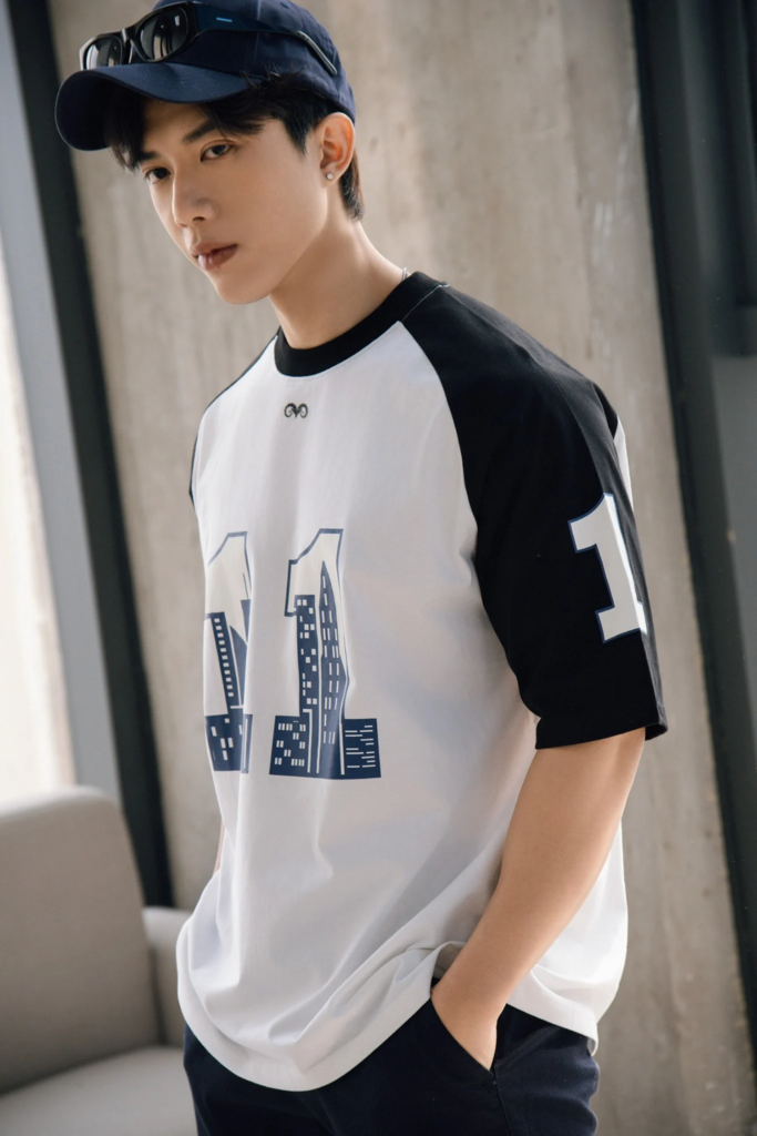 T696 FACTORY LOOSE FIT LOGO "11" T-SHIRT - WHITE