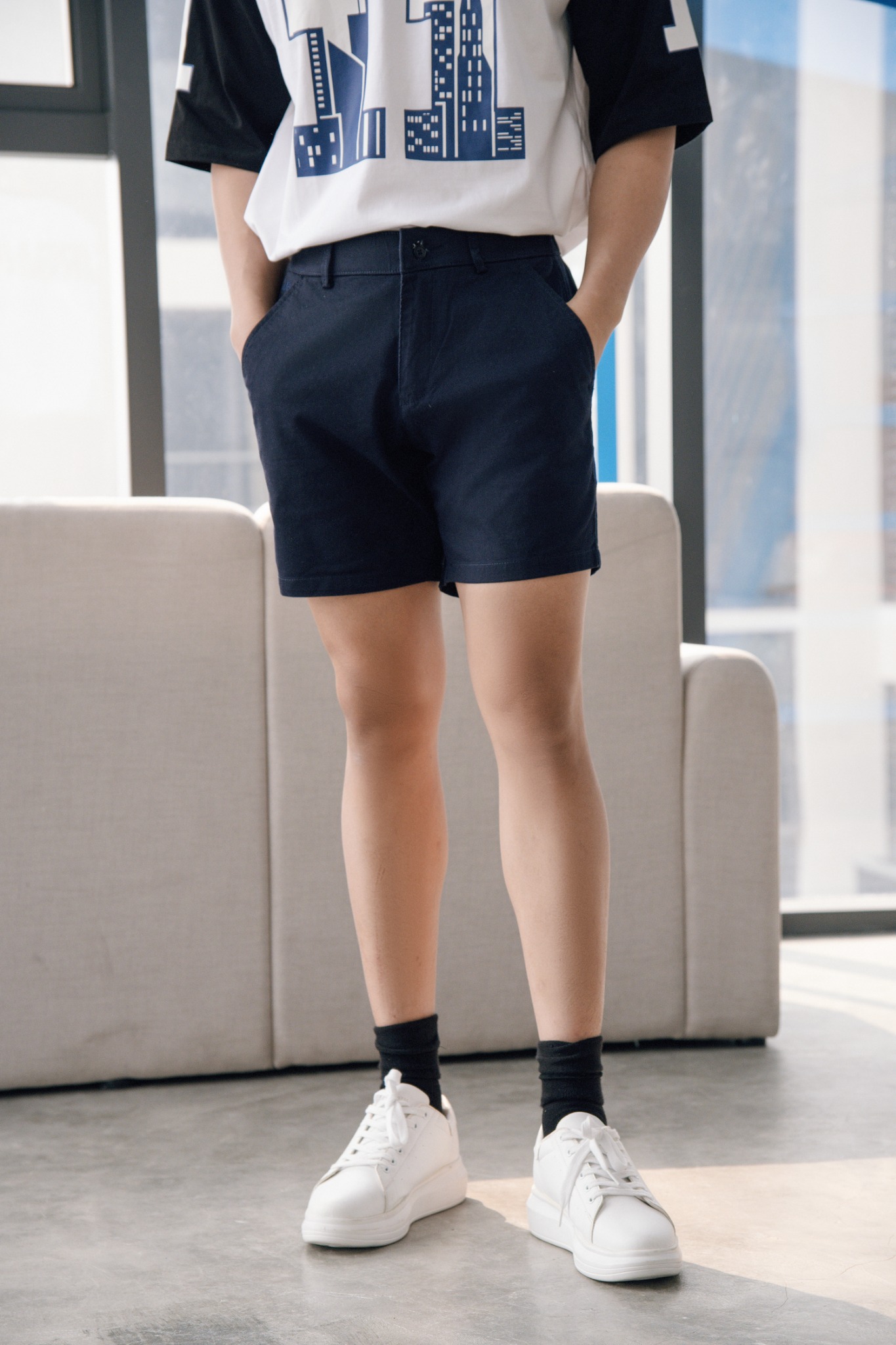 AG10 STUDIO SLIMFIT NEW DRY STRETCH SHORT - DARK BLUE