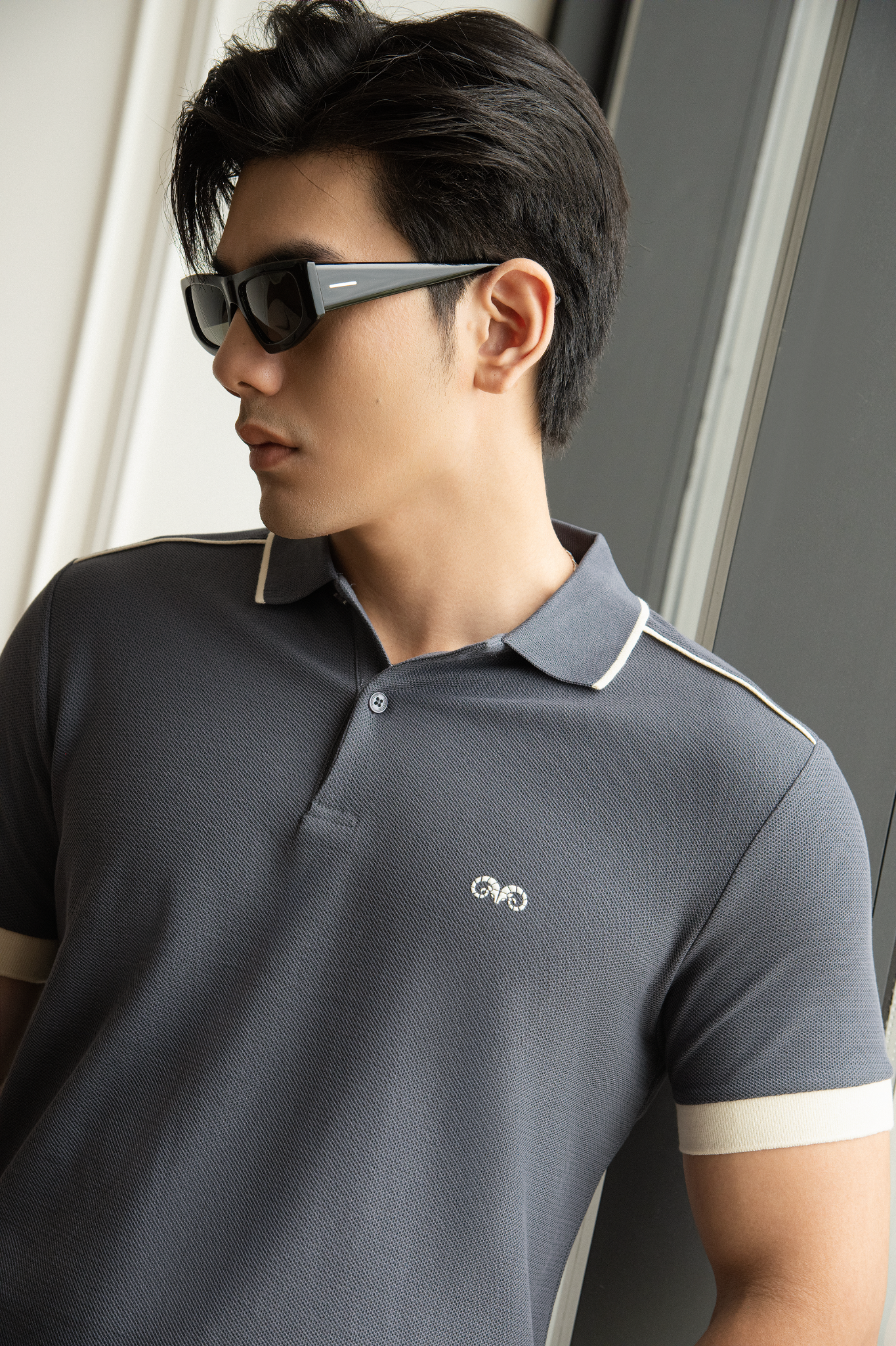 AG90 PREMIUM SLIMFIT POLO - DARK BLUE