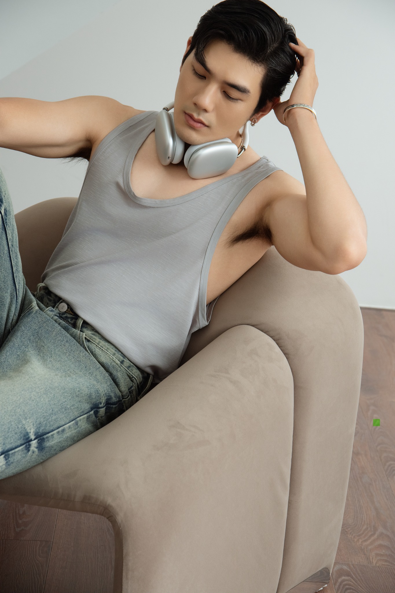 AG081 STUDIO LOOSE FIT BASIC TANKTOP - GREY