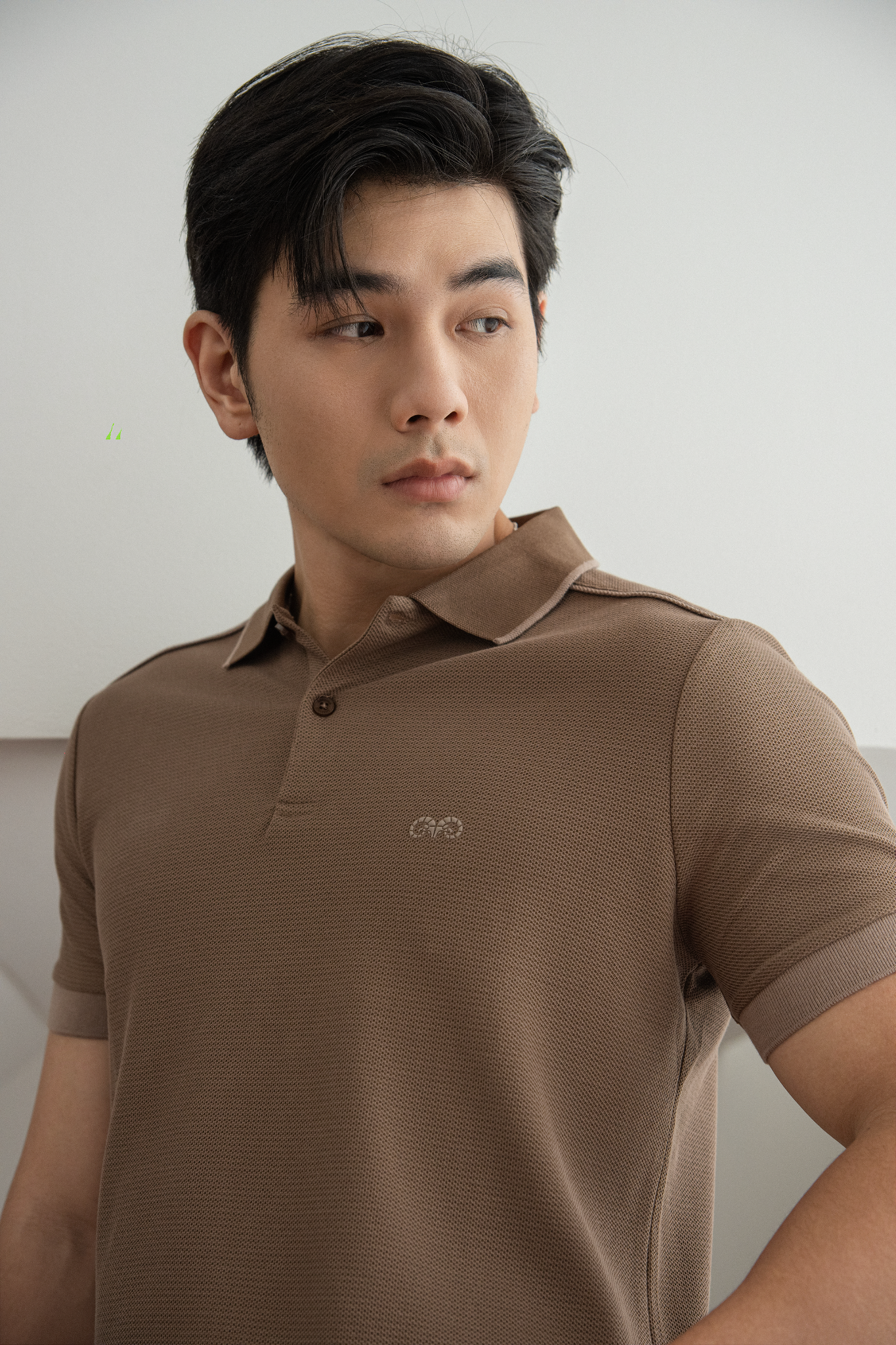 AG90 PREMIUM SLIMFIT POLO - BROWN