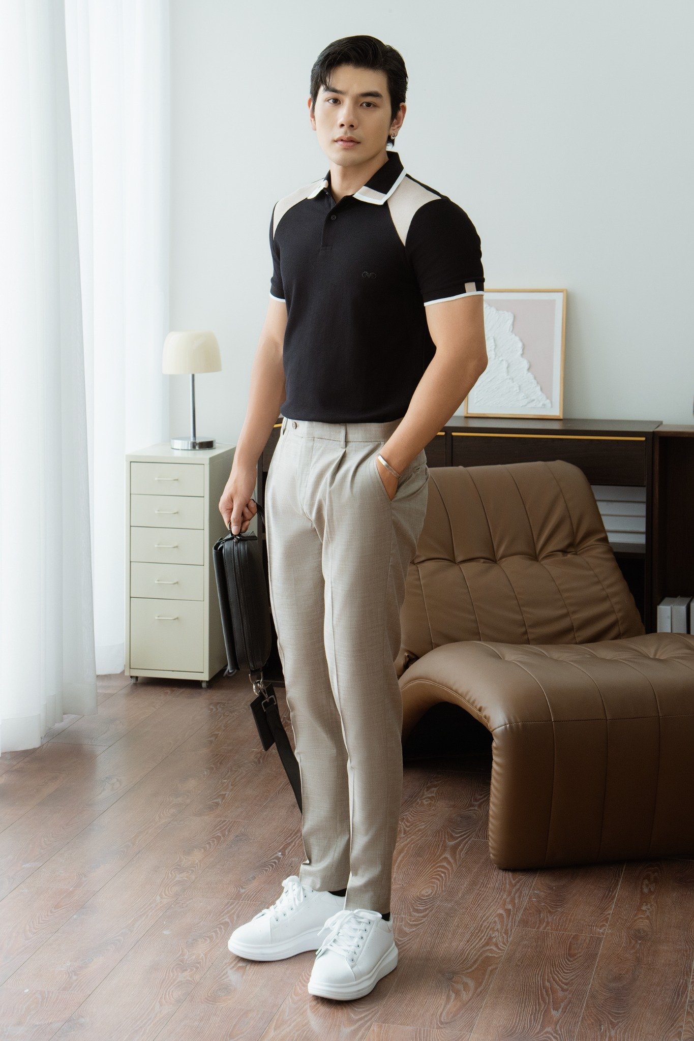 AG95 PREMIUM SLIMFIT CUP RATINGTROUSERS - BROWN