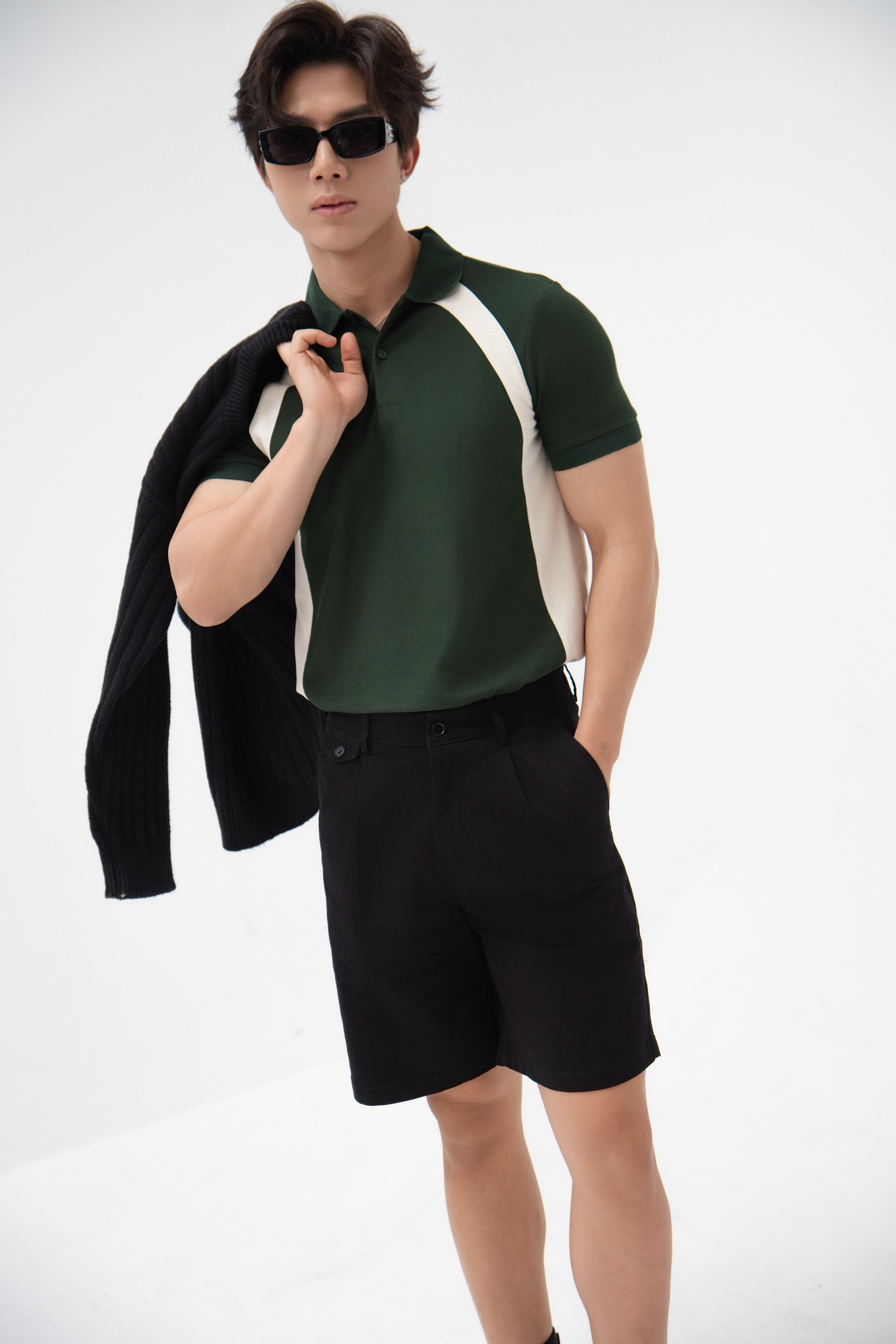 AG866 PREMIUM SLIMFIT MIX POLO - GREEN