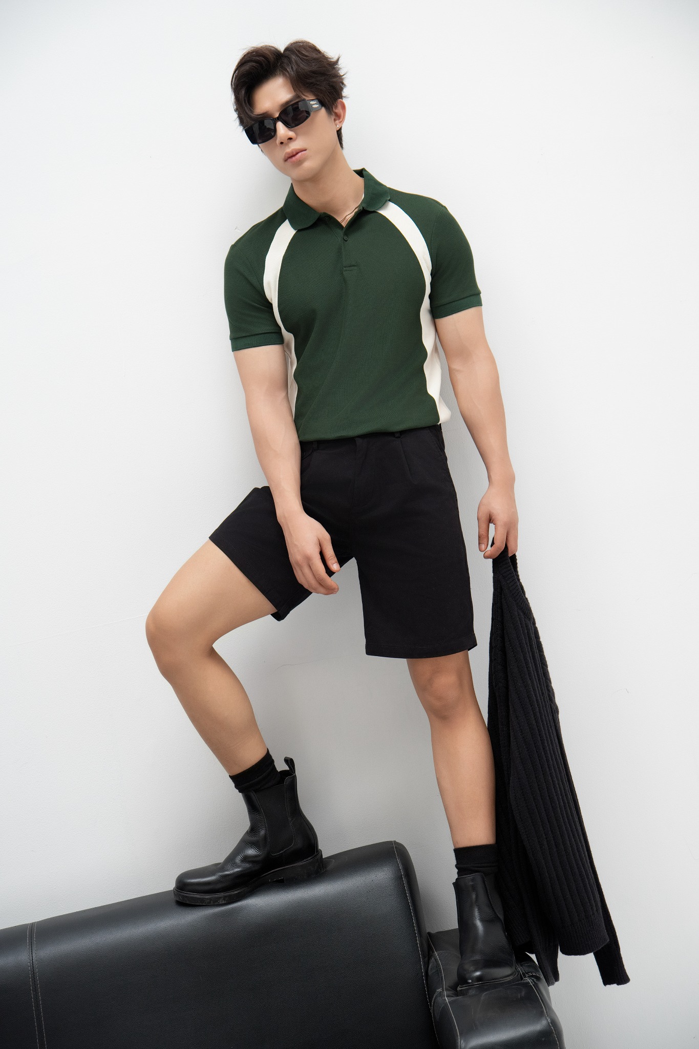 AG866 PREMIUM SLIMFIT MIX POLO - GREEN