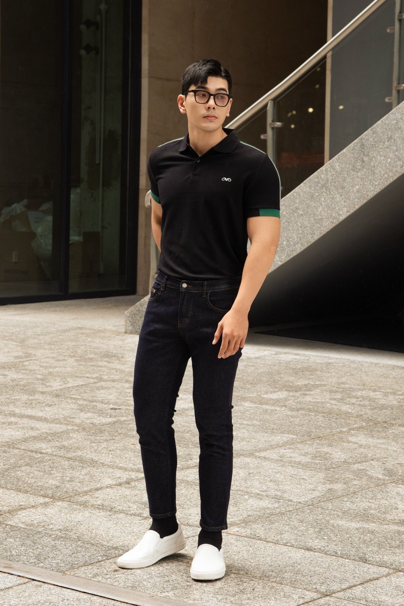 AG58 PREMIUM SLIMFIT POLO - BLACK