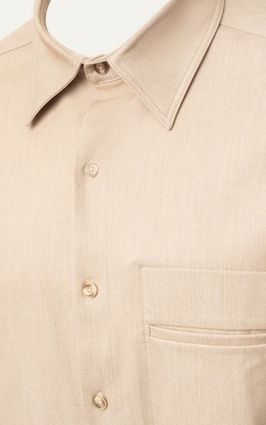  AG021 STUDIO LOOSE FIT BASIC POCKET SHIRT - BROWN 