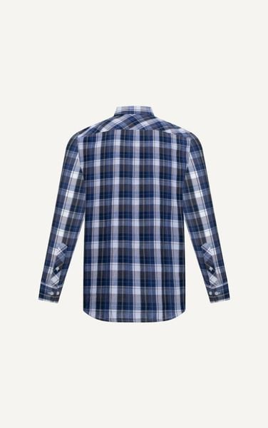  AG312 FACTORY REGULAR FIT CHECKED SHIRT - DARK BLUE 