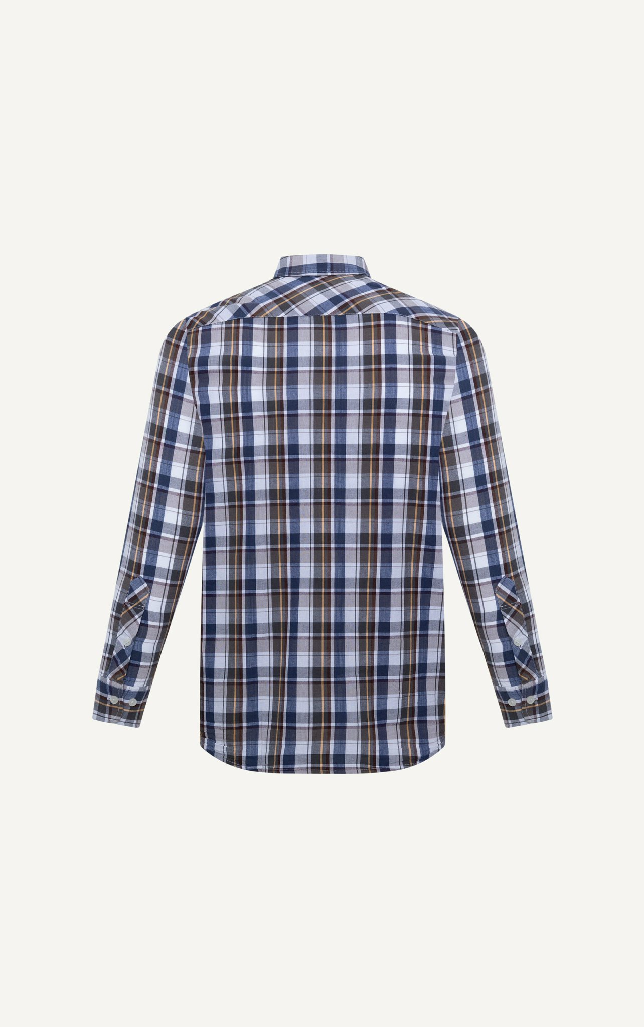 AG311 FACTORY REGULAR FIT MIX COLOR CHECKED SHIRT - YELLOW