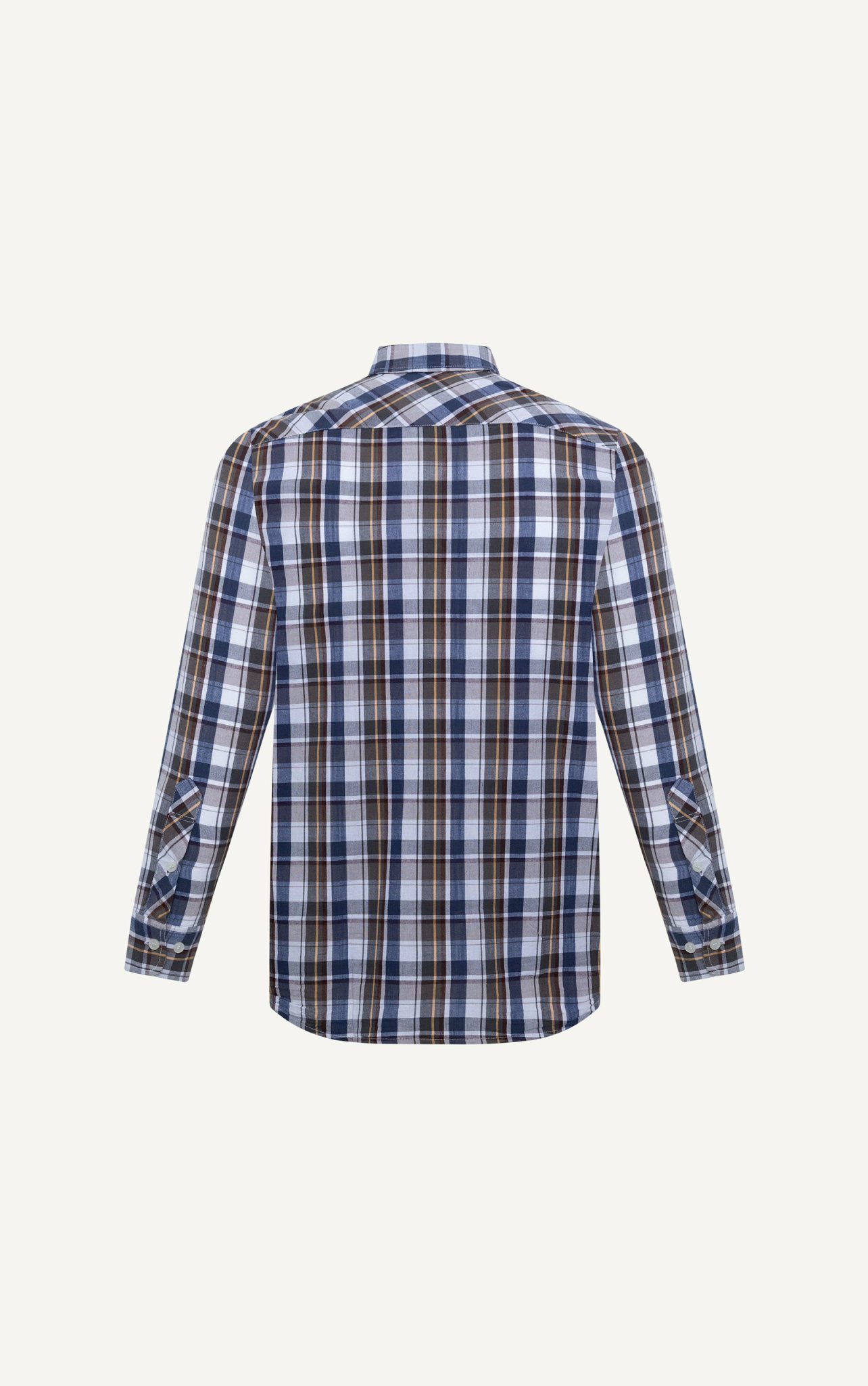 H311 FACTORY REGULAR FIT MIX COLOR CHECKED SHIRT - YELLOW