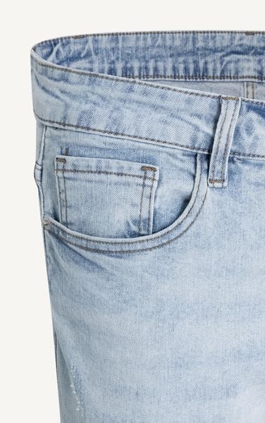  AG16 PREMIUM SLIMFIT MODERN RIPPED CUT LINE JEANS - LIGHT BLUE 