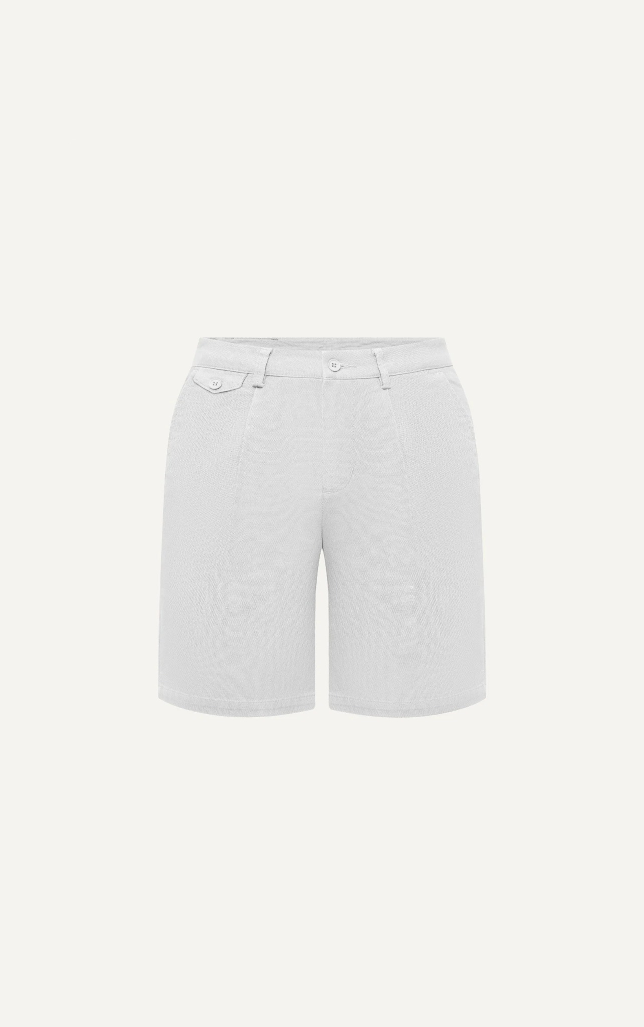 AG509 STUDIO SLIMFIT NEW PLEATED CHINO SHORT - WHITE