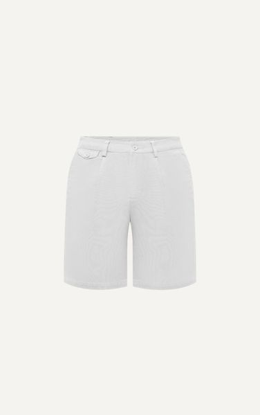  AG509 STUDIO SLIMFIT NEW PLEATED CHINO SHORT - WHITE