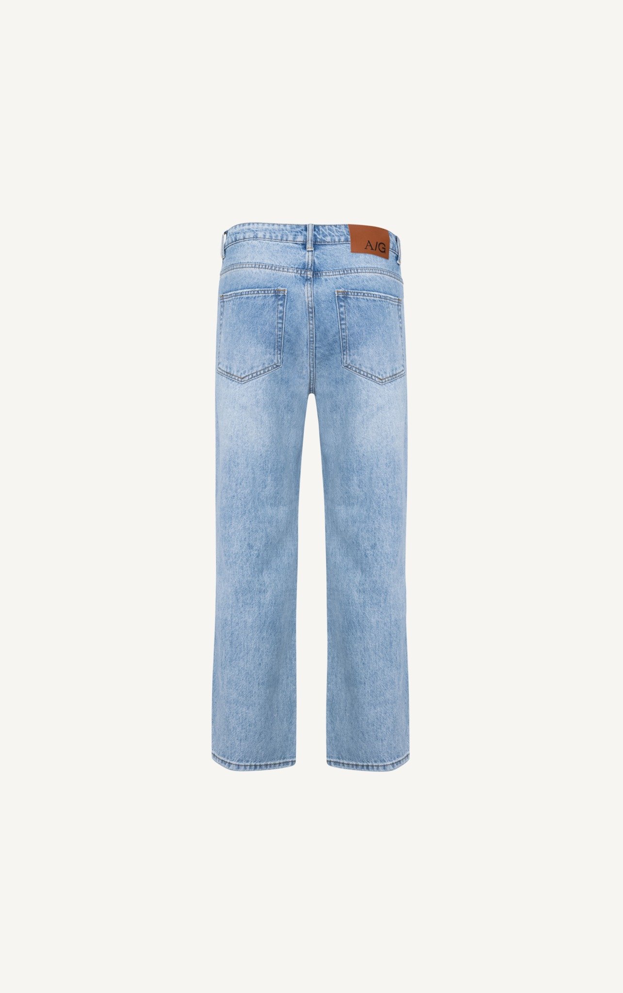 AG55 STUDIO REGULAR FIT RIPPED JEANS - LIGHT BLUE