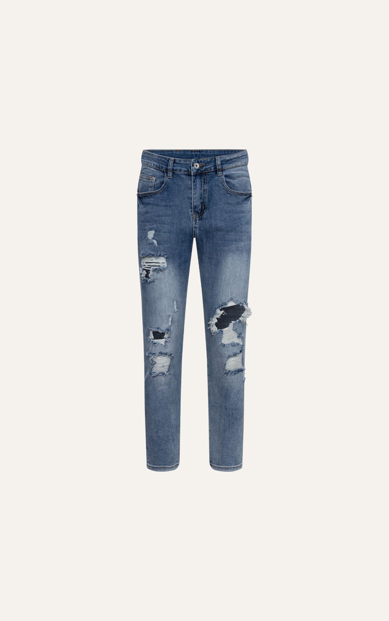 AG20 PREMIUM SLIMFIT MODERN RIPPED JEANS - LIGHT BLUE