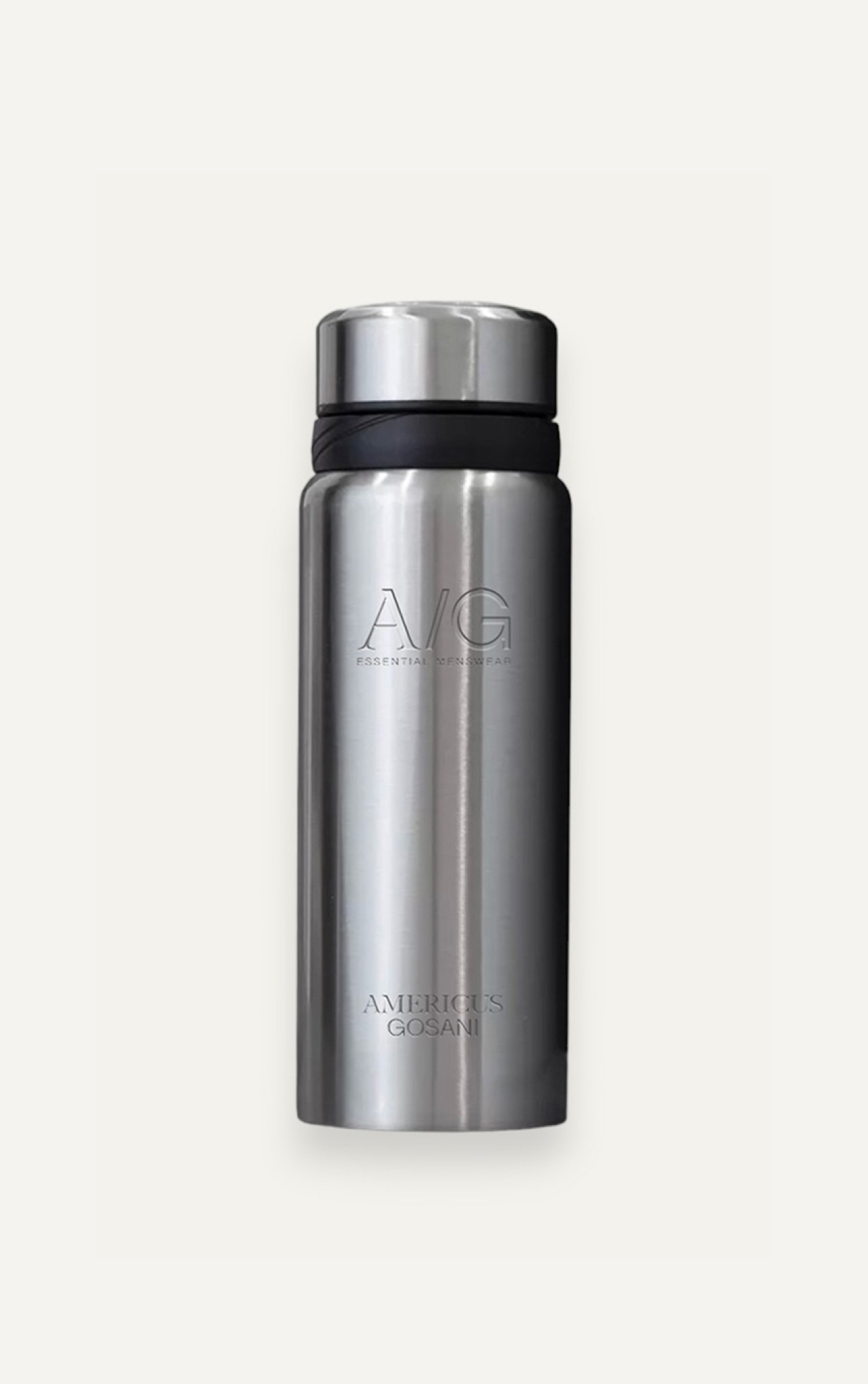 AG VACUUM BOTTLE WITH LOGO - GREY