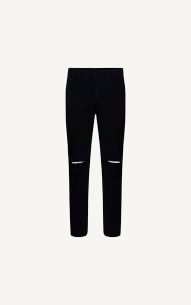  AG80 SIGNATURE  SLIMFIT RIPPED KNEE JEANS - BLACK