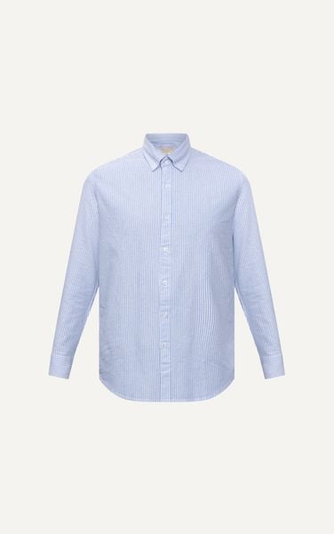 AG75 PREMIUM SLIMFIT SMALL STRIPED OXFORD SHIRT - LIGHT BLUE
