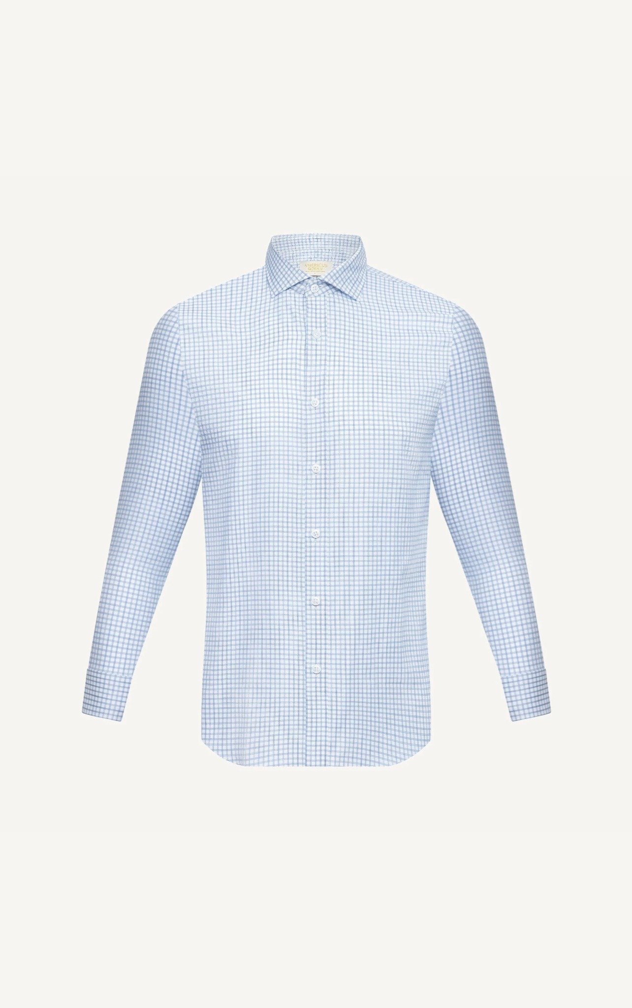 AG78 PREMIUM SLIMFIT SMALL CHECKERED SHIRT - LIGHT BLUE